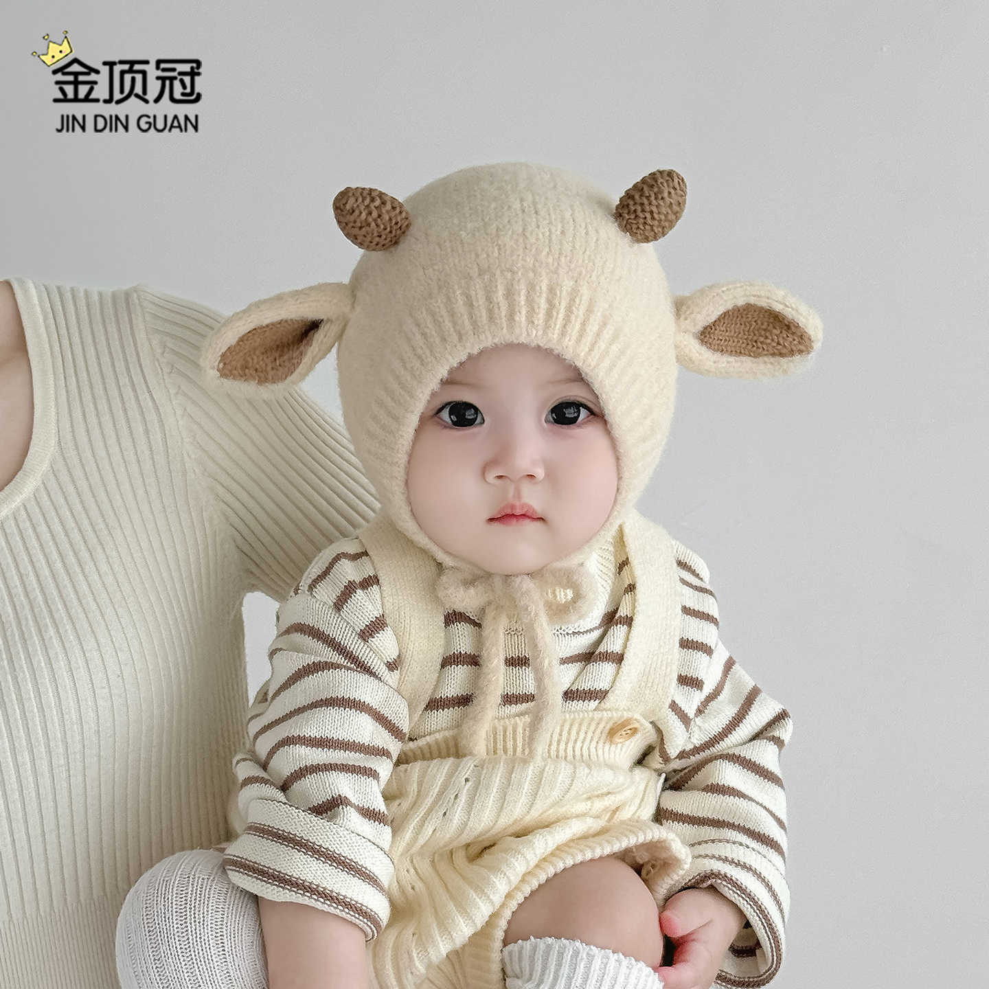 婴儿帽子秋冬季宝宝毛线帽