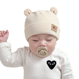 新生儿胎帽秋冬新款a类无骨胎帽男女宝宝小月龄初生护囟门帽可爱