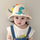 婴儿帽子宝宝夏季 大檐春夏遮阳防晒太阳帽男女儿童卡通渔夫帽 薄款
