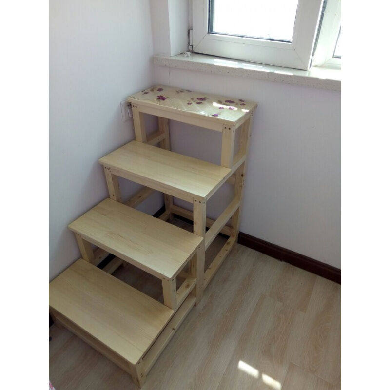 木梯实木楼梯木梯子梯凳家用四步梯子爬梯登高梯小梯子活动_虎窝淘