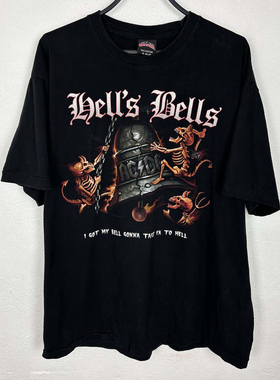 ACDC乐队嘻哈摇滚短袖T恤美潮哥特高街rapper穿搭大码休闲街头