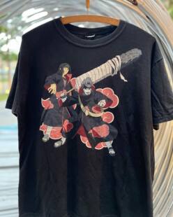 rapper穿搭复古火影忍者宇智波鼬休闲周边超火短袖T恤原宿风纯棉