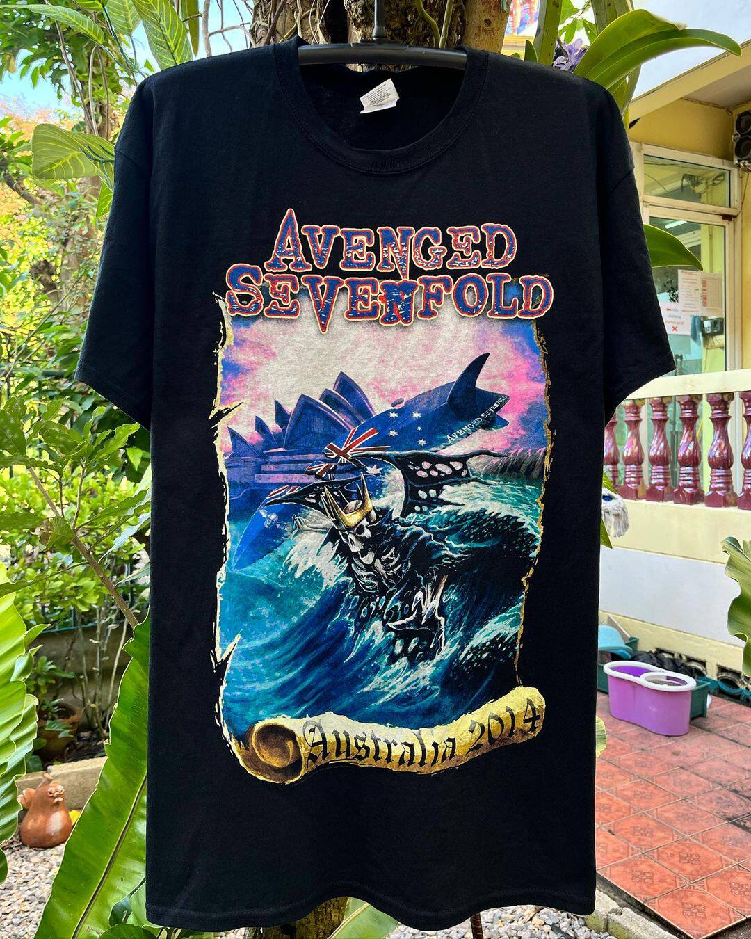 美式古着vintage Avenged Sevenfold七级炼狱​Australia短袖T恤
