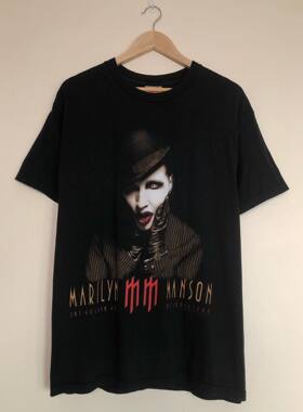 Sweet Dreams美式古着Vintag 玛丽莲曼森夏季新款摇滚短袖T恤美潮