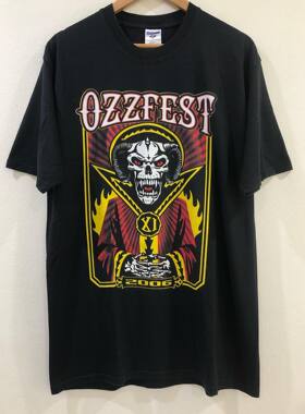 美式古着Vintag ozzfes短袖上衣西海岸oversize美式复古vibe嘻哈