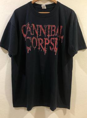 美式古着vintage 食人尸乐队CANNIBAL CORPSE大码短袖T恤街头超酷