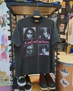 美式古着Vintage 暗黑风潮牌THE DOORS 1993's情侣款休闲百搭T恤