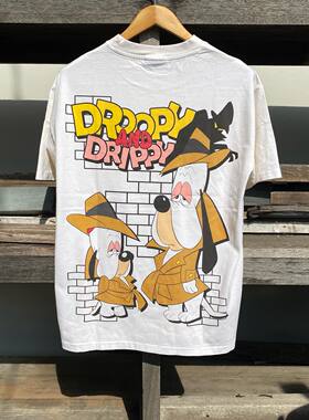 美式古着Vintage卡通涂鸦潮牌DROOPY BOOTLEG TEES宽松圆领T恤