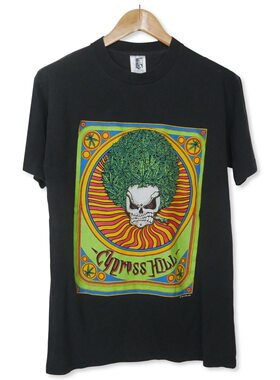 美式古着vintage墓园三人组Cypress Hill摇滚乐队嘻哈说唱短袖T恤