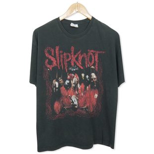 美式古着vintage Slipknot滑结乐团短袖T恤hiphop潮牌夏季男女款