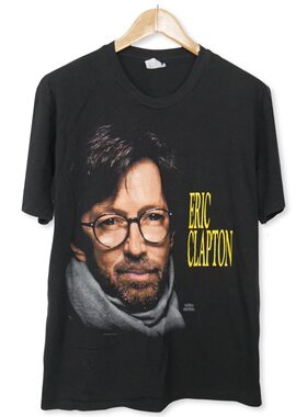 美式古着vintage Eric Clapton埃里克克莱普顿复古摇滚tee短袖T恤