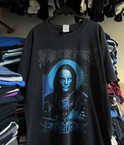 vintage 街头经典怀旧短袖T恤大码Cradle of​ filth恶灵天摇滚