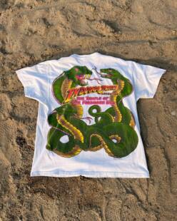 T恤趣味oldschool高街 印第安纳琼斯冒险蛇超火休闲宽松小众短袖