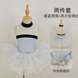 小立领芭蕾舞蹈练功服韵律服舞蹈形体艺术体操连体服儿童女高领裙