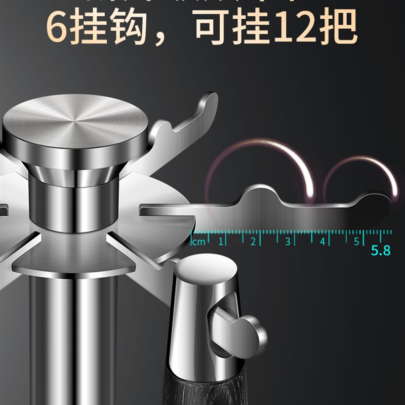 德国ive 304不锈钢旋转厨具架锅铲挂架挂件P厨房炊具铲勺收纳架子