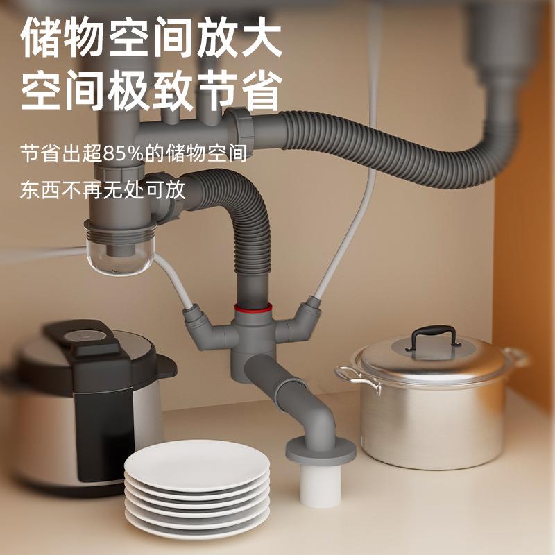 厨房下水管三头通洗衣机