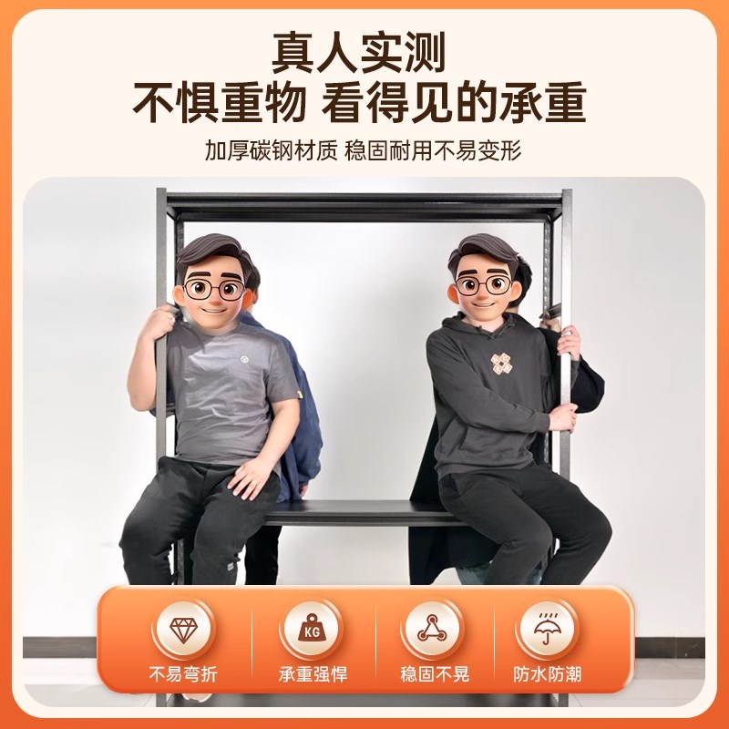 家用置物架多层货架阳台钢制储物C架储藏间厨房快递杂物架收纳架