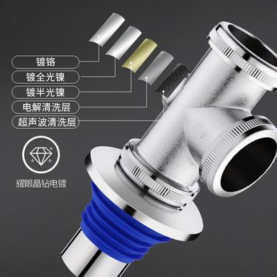 洗衣机排水管地漏三通接