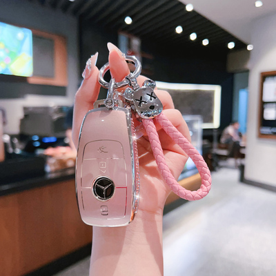 适用奔驰钥匙套e300l透明