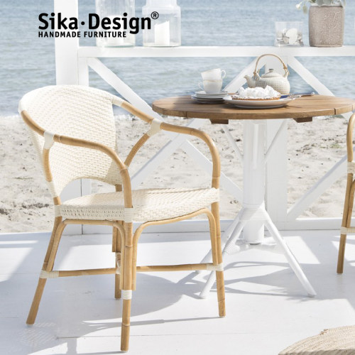 Sikadesign丹麦手工藤编餐椅咖啡厅椅半户外家具法式ins风Valerie