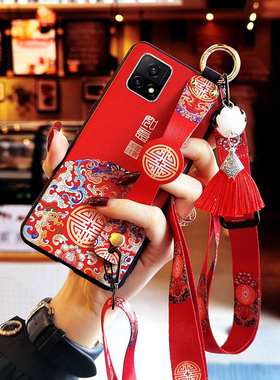 vivo y53手机壳保护套y51s腕带支架y52s防摔镜头y31s磨砂软壳y69潮牌网红y71斜挎带挂绳流苏中国风国潮女款