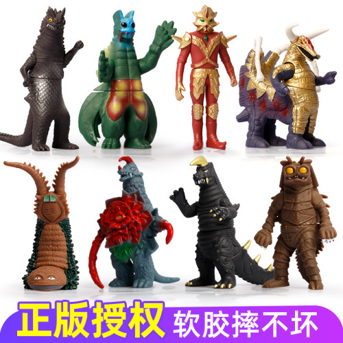 jinjiang正版奥特曼怪兽软胶玩具