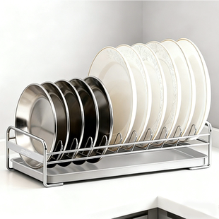 厨房窗台304不锈钢碗碟架沥水碗架碗盘碟子筷子收纳架