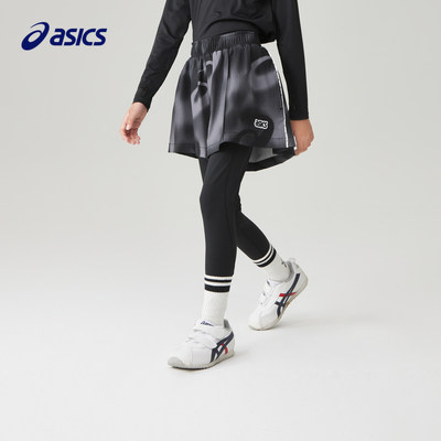 ASICS/亚瑟士童装2023年秋新款运动裤男女童假两件透气梭织长裤