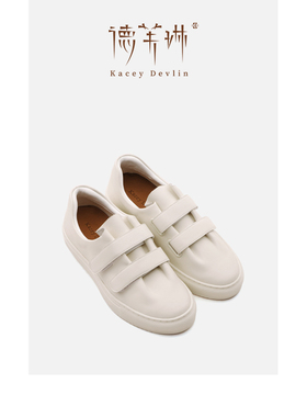 德芙琳Kacey Devlin女款夏季新款魔术贴小白鞋女KD8029