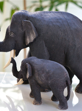 泰国手工柚c木雕大象摆件实木招财象吉祥如意实木雕刻工艺礼品装