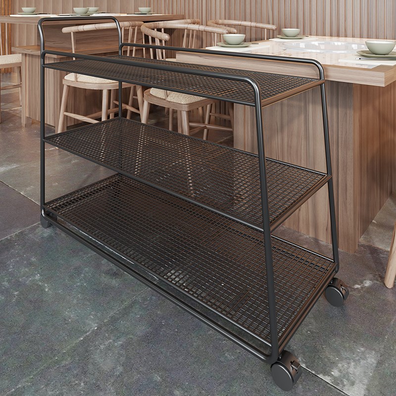 火锅店置物架f厨房菜品放置架商用饭店烤肉展示架多层移动推车