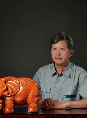 黄花梨木雕大象摆件红木s手工雕刻工艺品客厅玄关酒柜办公室装饰