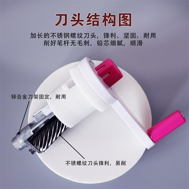 日本Asmix阿思卡pso70美术生手摇式自动进铅素描削笔器小学生手动