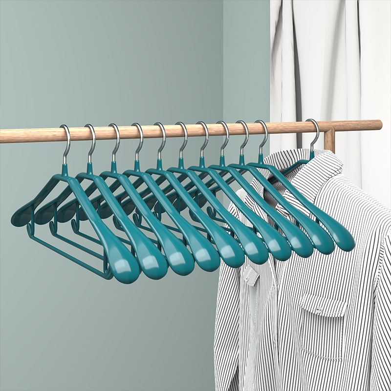 宽肩防滑衣架家用晾晒挂衣架加粗加厚凉衣服S撑子西装大衣挂钩