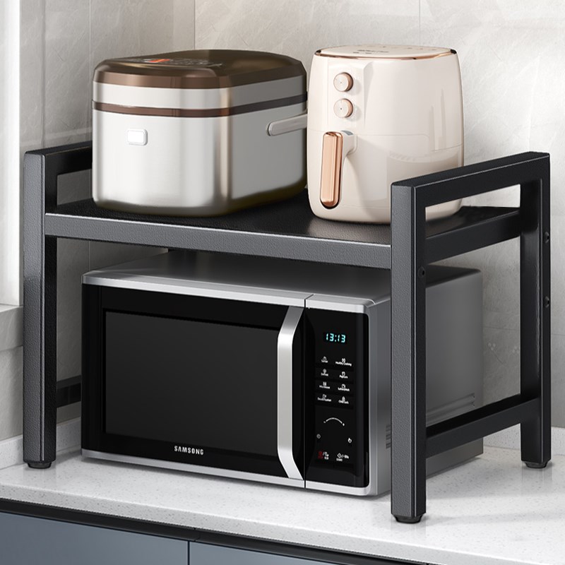 厨房微波炉置物架台面多功能电饭锅烤箱收纳支架多Y层浴缸置物架