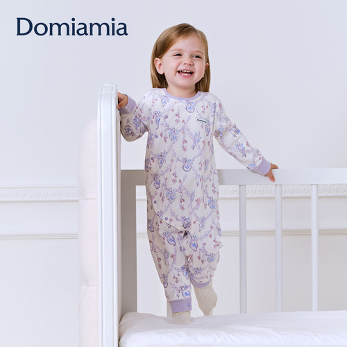 Domiamia宝宝连体衣秋冬婴儿衣服百天满月小月龄2026新款a类哈衣