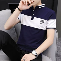 Áo thun cotton nam tay ngắn màu trắng băng lụa trung niên áo thun nam lưới màu đỏ thương hiệu áo polo chạm đáy cơ thể - Áo polo thể thao polo nam