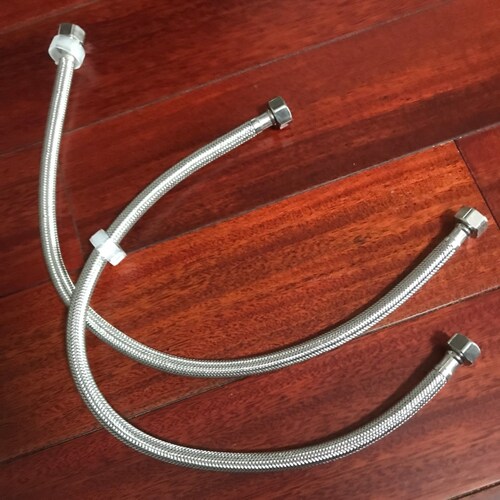 304软管高压连接管防爆水龙头编织三角阀热水器4分马桶进水管金属