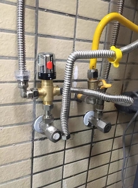 硬管冷热水金属304不锈钢电热水器软管抗压可弯曲家用4分进出水管