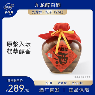 九龙醉2500ml原浆纯粮浓香型国产高度白酒坛装 酒厂直营