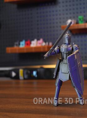 3D打印Dummy中世纪重甲骑士个性人偶多关节可动手办拼接拼装玩具