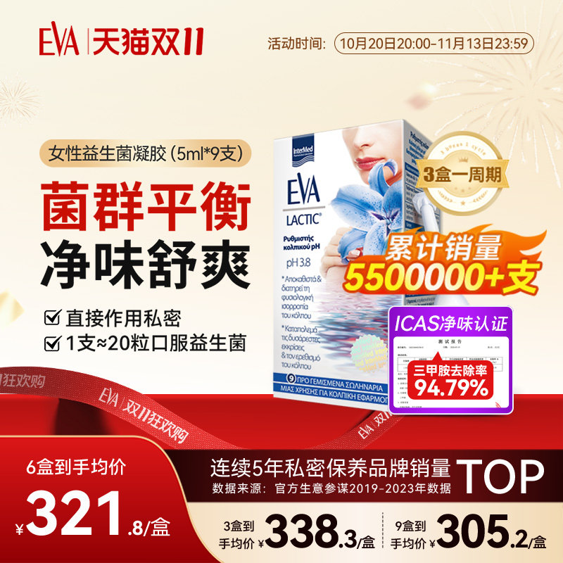 希腊EVA女性益生菌凝胶私密菌群保养私处清洁护理乳酸杆菌进口