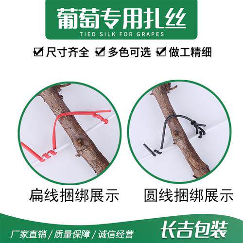 葡萄扎丝0.7圆扁 扎线绑枝条猕猴桃12厘米捆绑扎带一万条新款白色