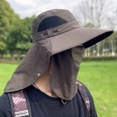 大檐防晒帽子男士 防紫外线遮阳帽 钓鱼帽夏季 渔夫帽户外太阳帽大码