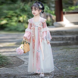 女童汉服秋季新款中国风襦裙儿童唐装小女孩超仙古风连衣裙高端