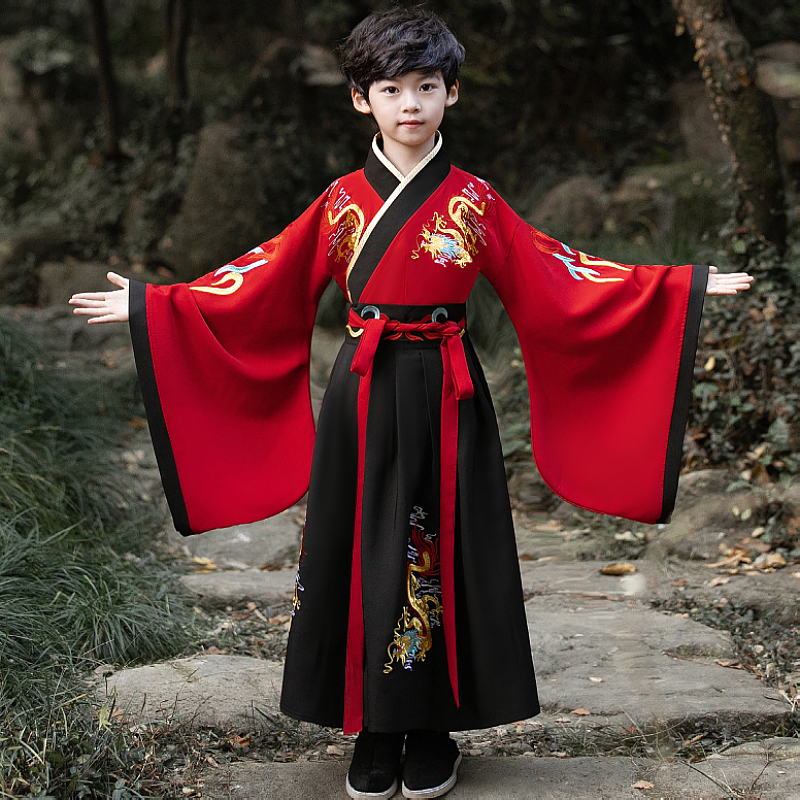 儿童古装汉服男童秋款少爷侠客