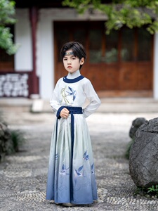 2023新款儿童汉服男童秋冬季中国风高端原创古装唐装小男孩演出服