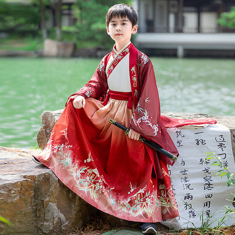 男童汉服夏季2026新款中式马面裙