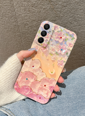 适用三星GalaxyA154G手机壳软硅胶高级感透明文艺防摔全包女