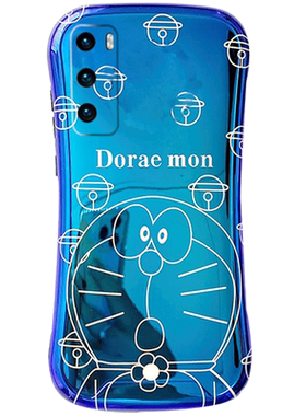 小蛮腰适用华为P50手机壳P40新款P30pro镜头全包P50pro曲屏防摔p40pro+软硅胶男女卡通P50e网红情侣摄像头套